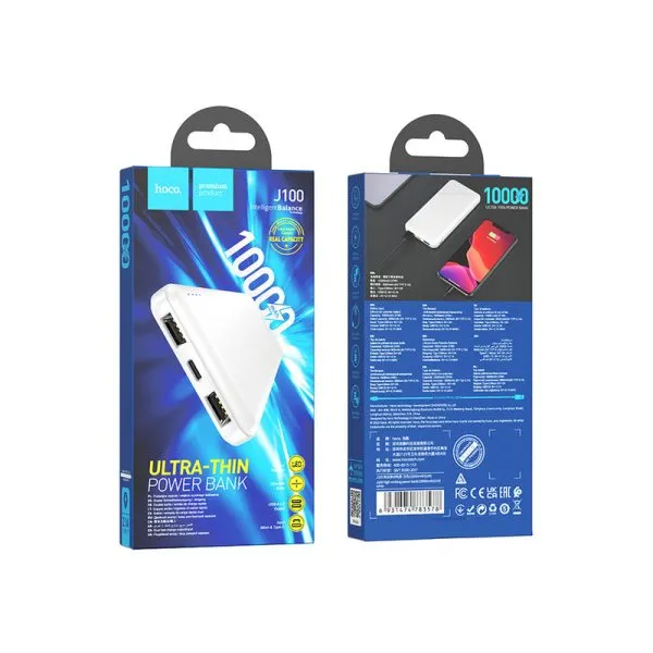 پاوربانک هوکو مدل J100 ظرفیت 10000 میلی آمپر ساعت