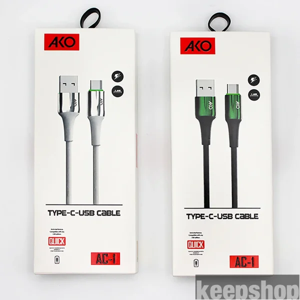 کابل تبدیل USB به تایپ سی آکو مدل AC-1 طول 1متر