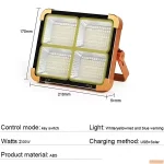 چراغ روشنایی مدل شارژی و خورشیدی bm3 solar light - تصویر 10