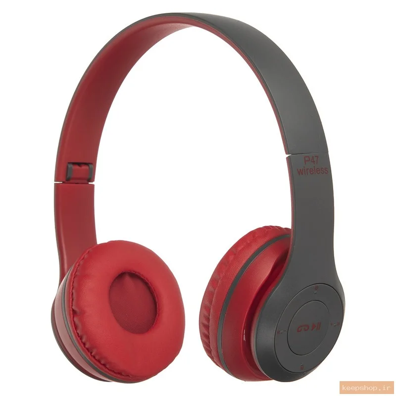 هدفون بلوتوثی مدل P47 بدون قابلیت نویز کنسلینگ، درگاه شارژ Micro USB، دارای شیار کارت حافظه